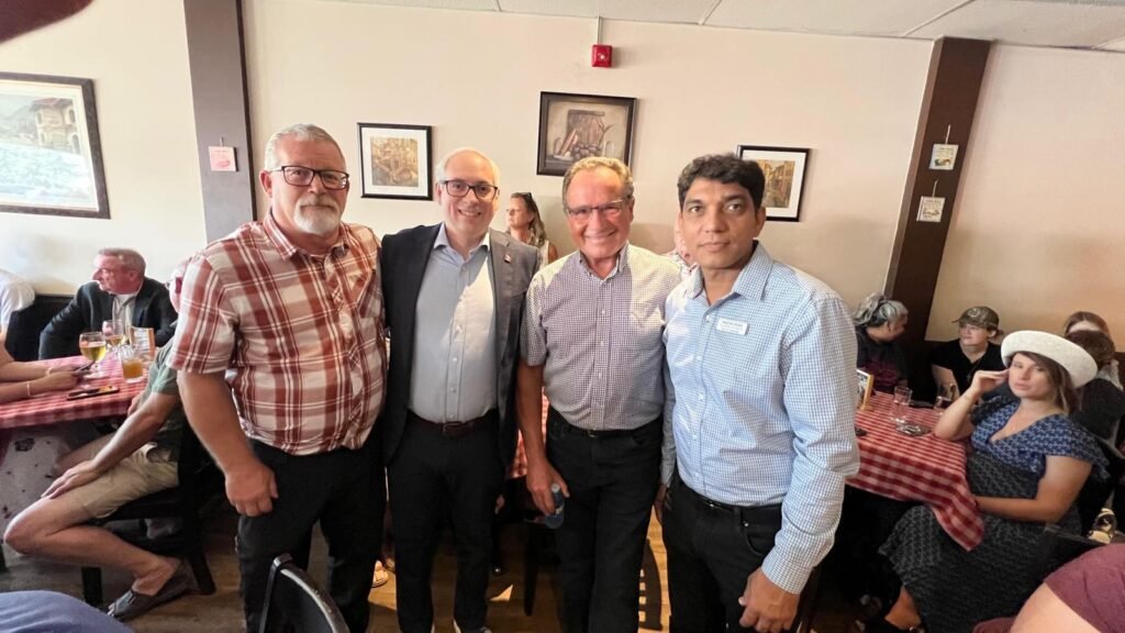 Nazim Shah with neighbours in Cambridge Ward 5